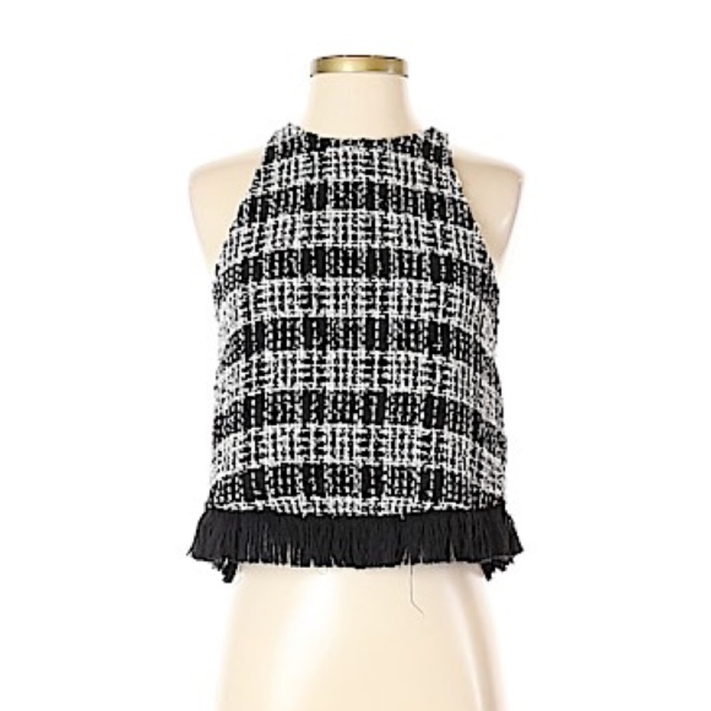 Zara Black and White Top